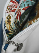 Heleny - Handgefertigte Leder-Damentasche Ava in Weiss als Crossbody Bag, leicht und modern - Innenfutter