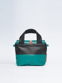 Kožna ženska torba Mira zeleno/crna